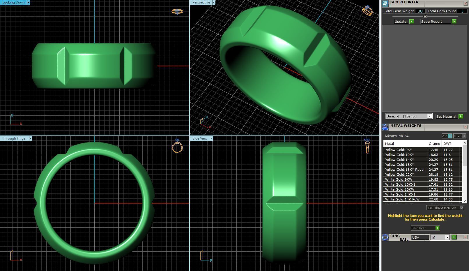 Silver Color Simple Style Wedding Ring 3 3D print model_1