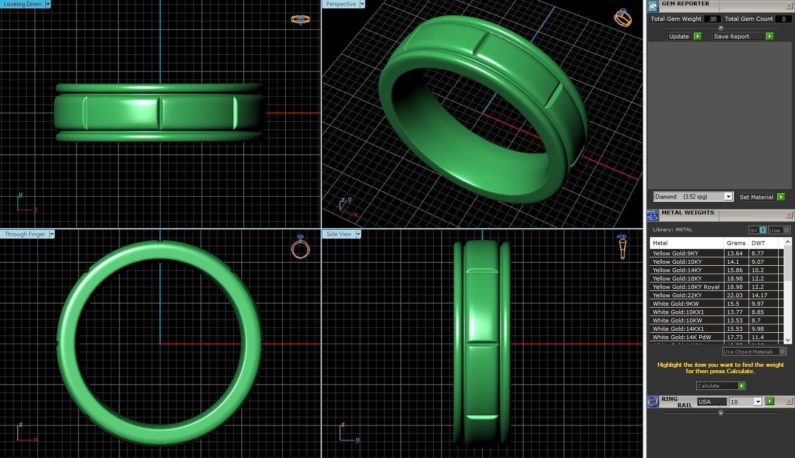 Silver Color Simple Style Wedding Ring 4 3D print model_1