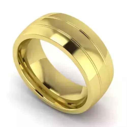 Wide Band Gold Color SimpleWedding Ring