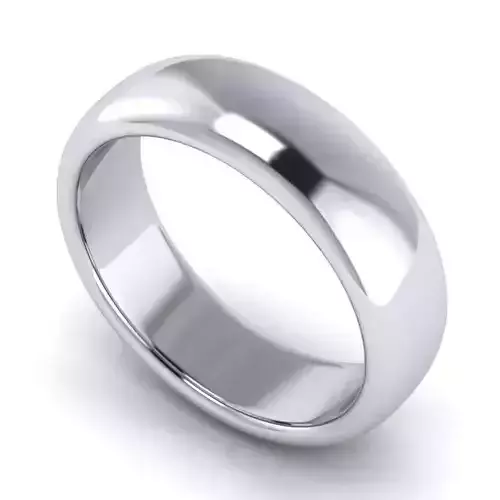 Silver Color Simple Style Wedding Ring 5