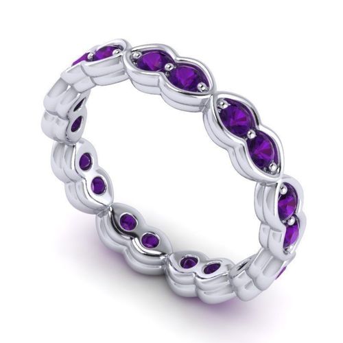 Purple emerald ring RS-052 3D print model