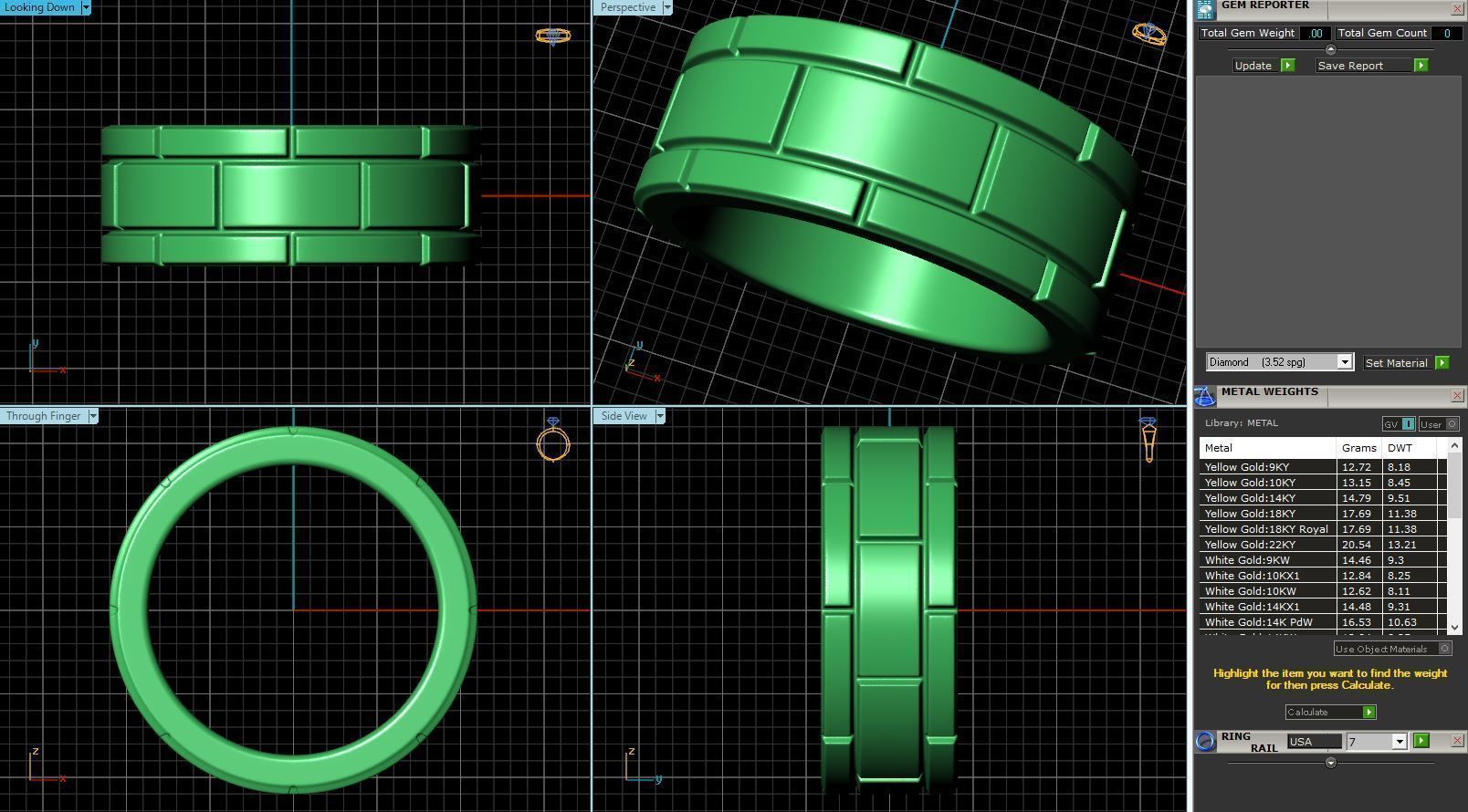 Silver Color Simple Style Wedding Ring 6 3D print model_1