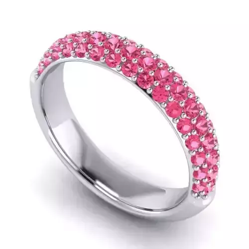 Engagement Ring With Pink Gemstones