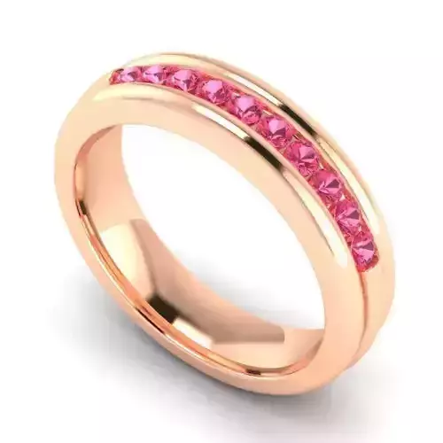 Engagement Ring With Pink Gemstones 1