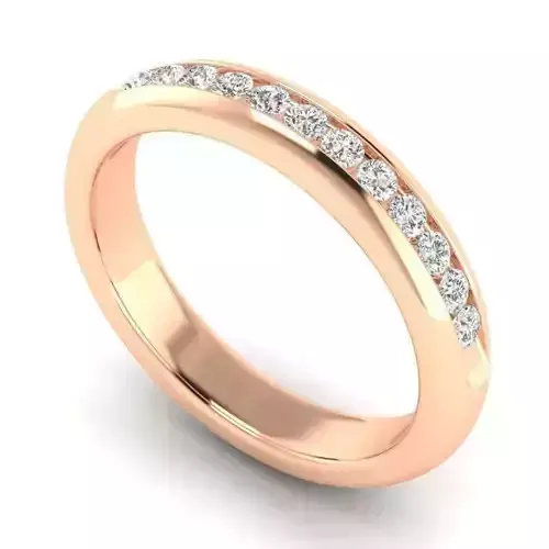 Thin Engagement Ring With White Diamonds 2