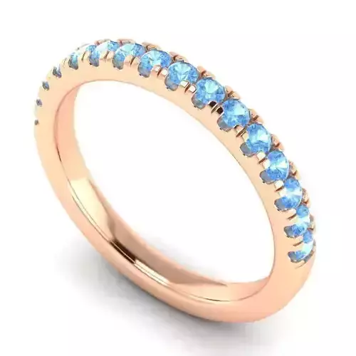 Wedding ring with blue diamonds RS-026