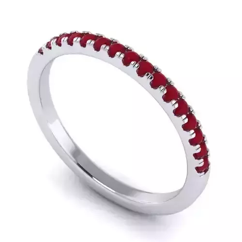 Engagement Ring With Red Gems 1