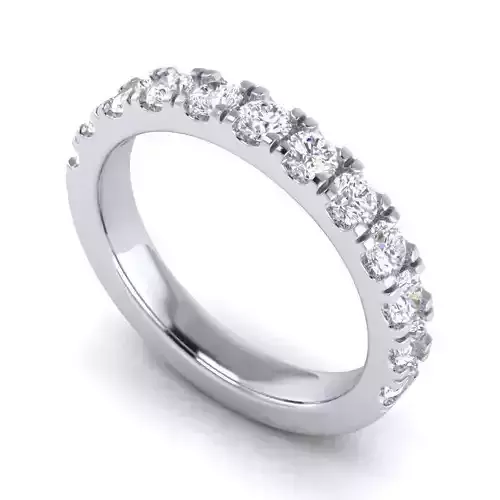 Thin Engagement Ring With White Diamonds 4