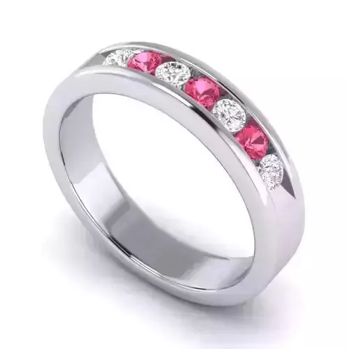 Engagement Ring With Gems and Diamonds