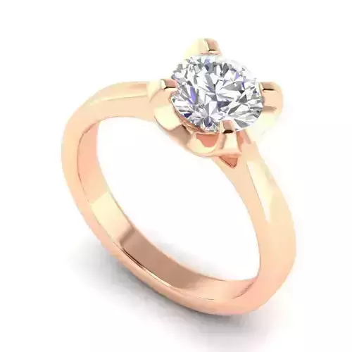 Bronze ring with diamondR-014-D 3D print model