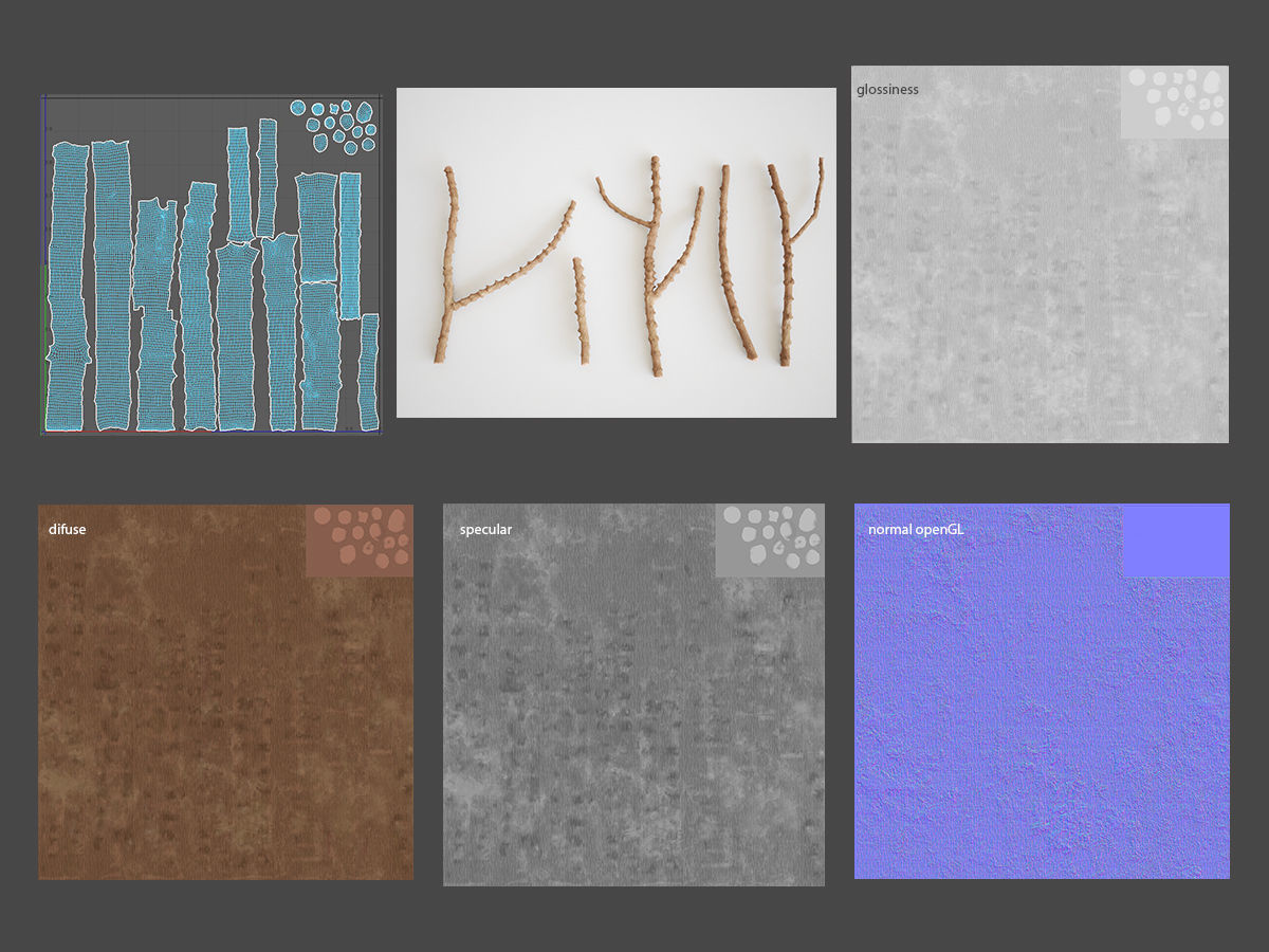 Blueberry Pinetree Forest 3D model_16