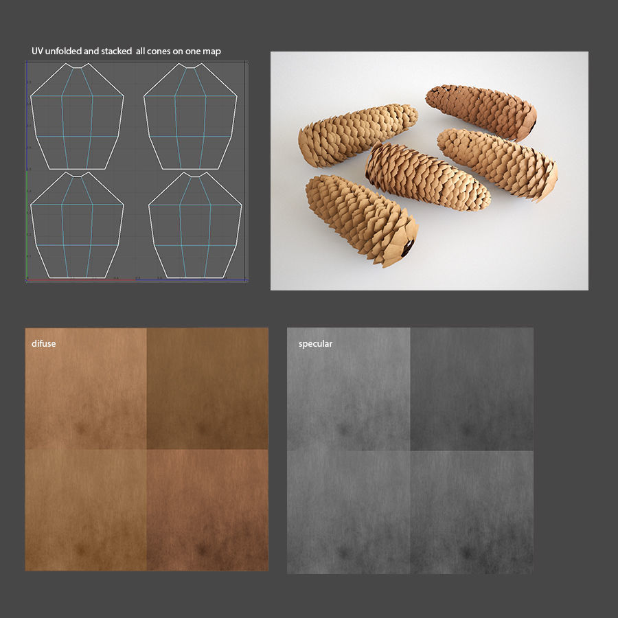 Blueberry Pinetree Forest 3D model_21