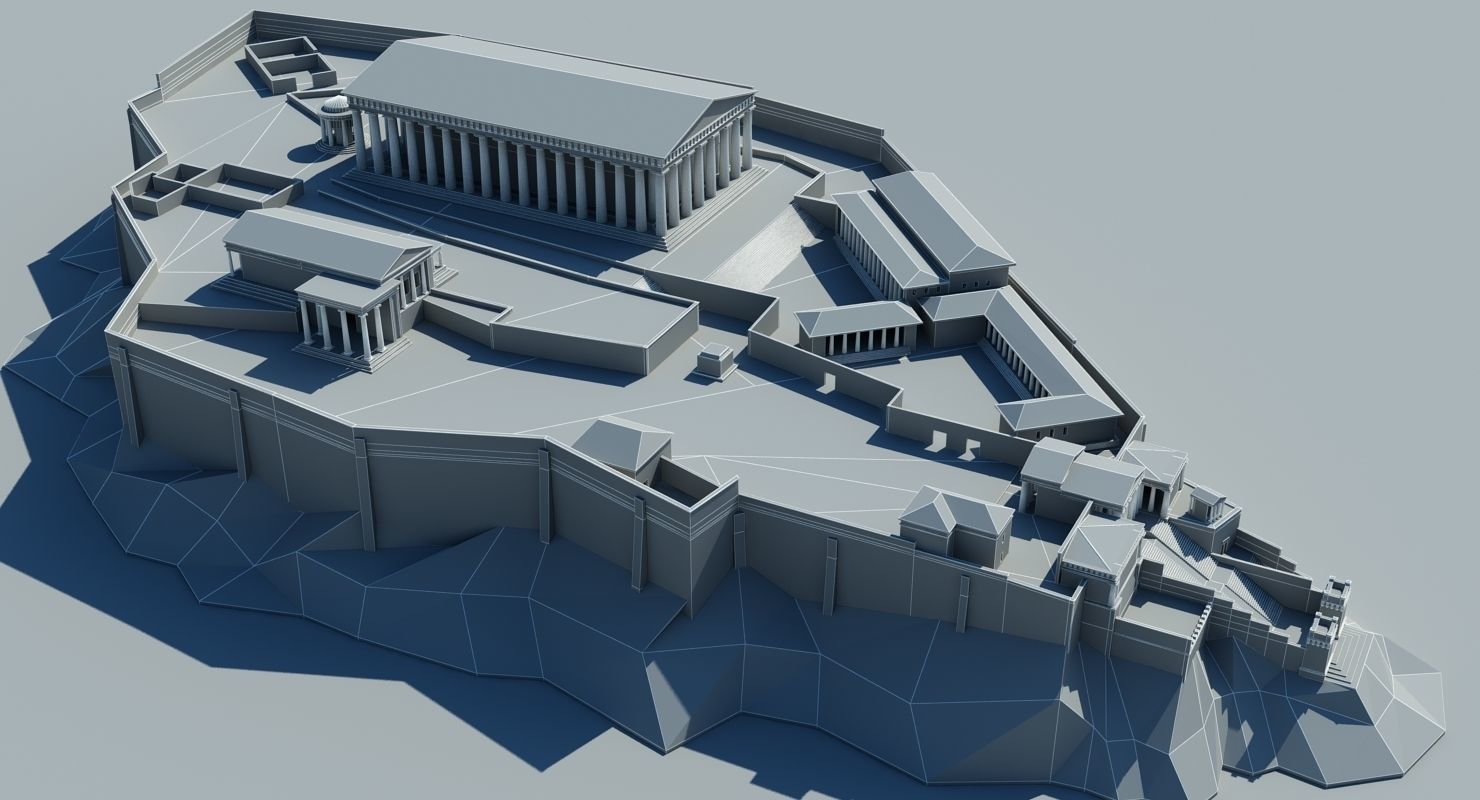 Acropolis 3D Model greek temple 3D model_8