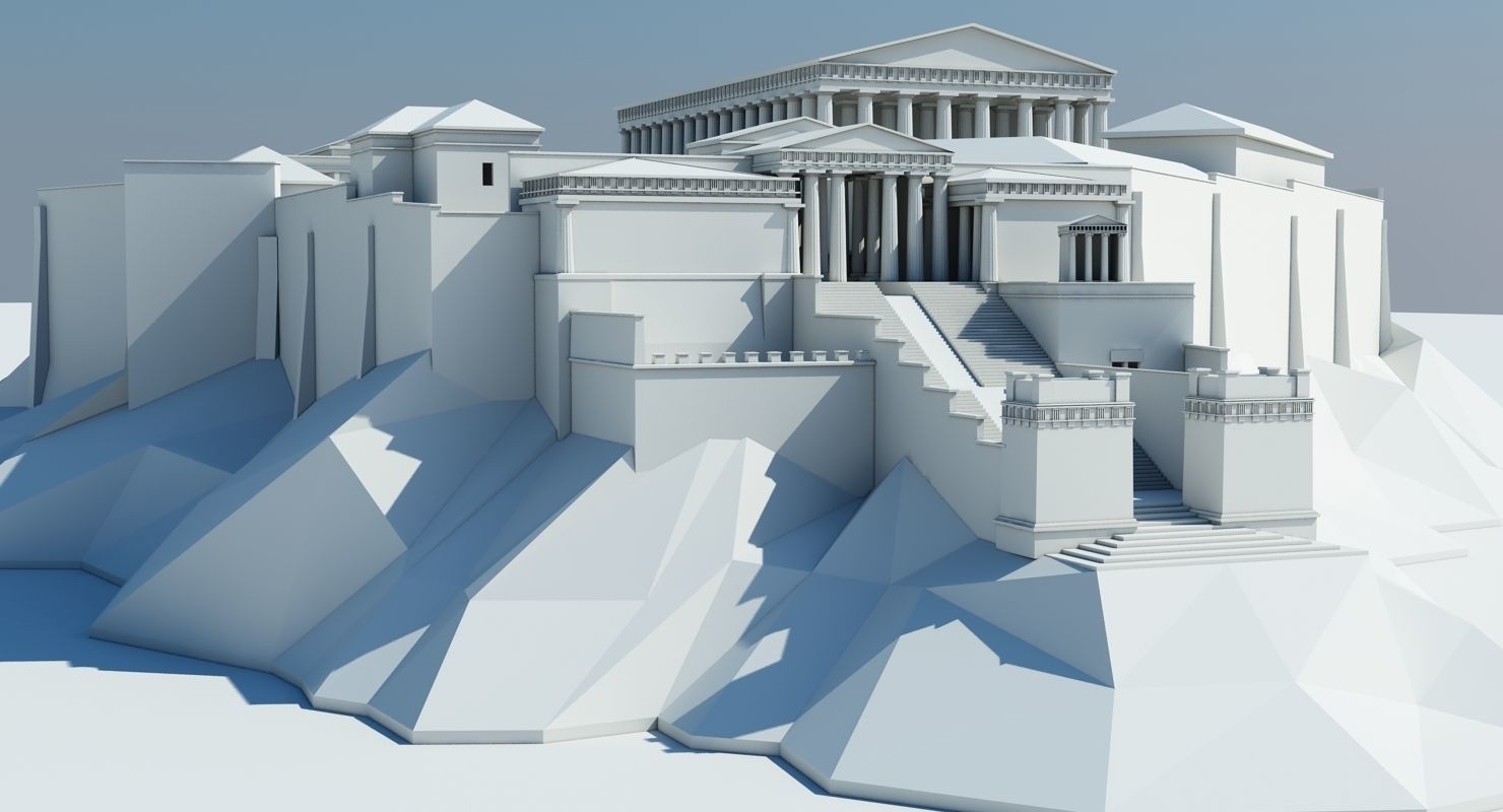 Acropolis 3D Model greek temple 3D model_5