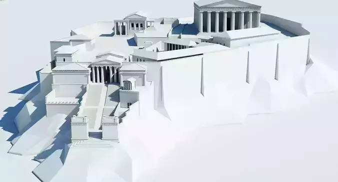 Acropolis 3D Model greek temple 3D model