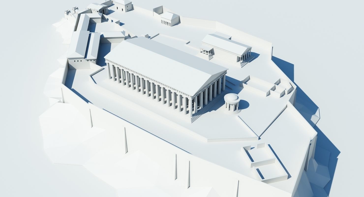 Acropolis 3D Model greek temple 3D model_2