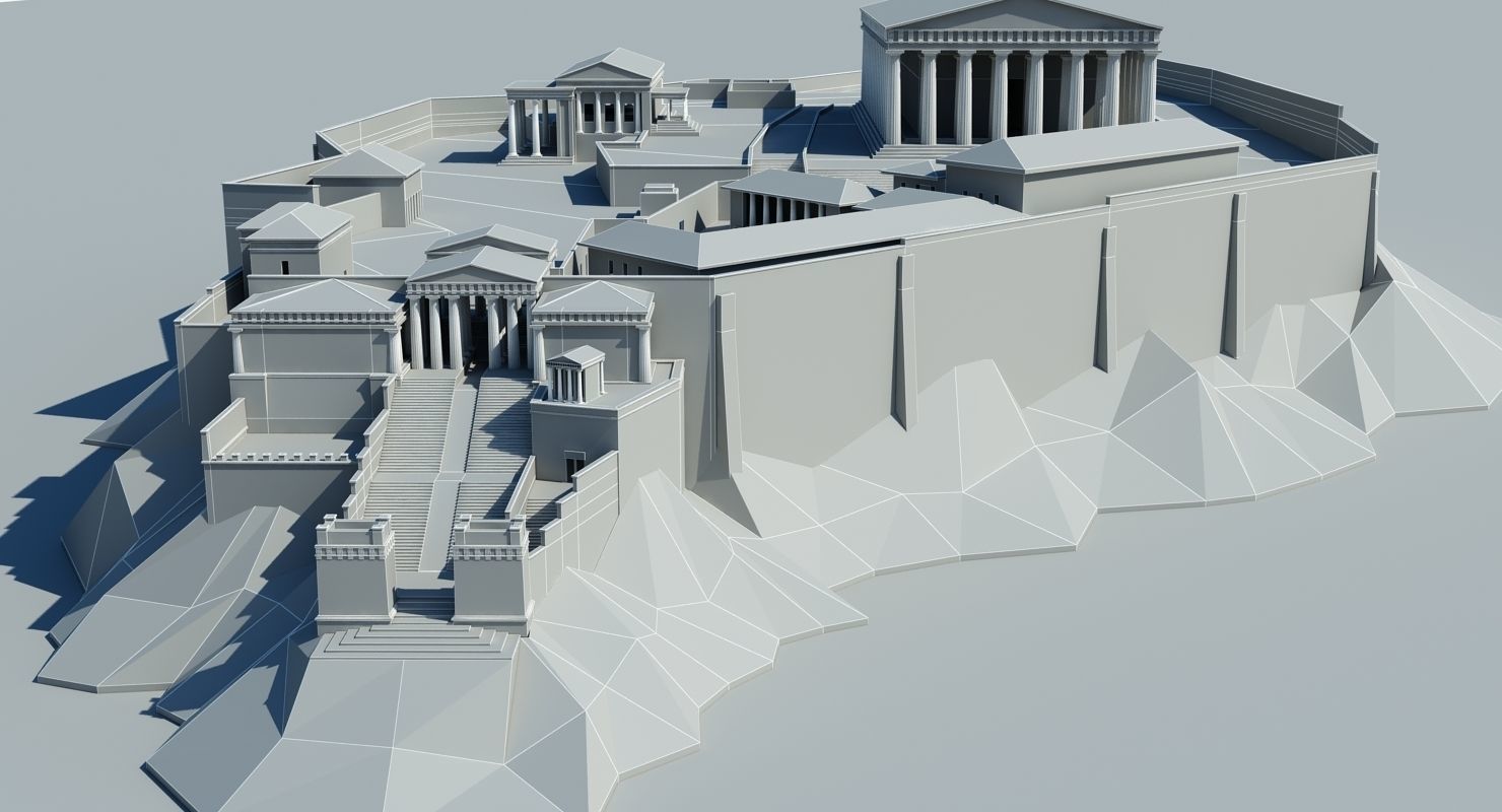 Acropolis 3D Model greek temple 3D model_10