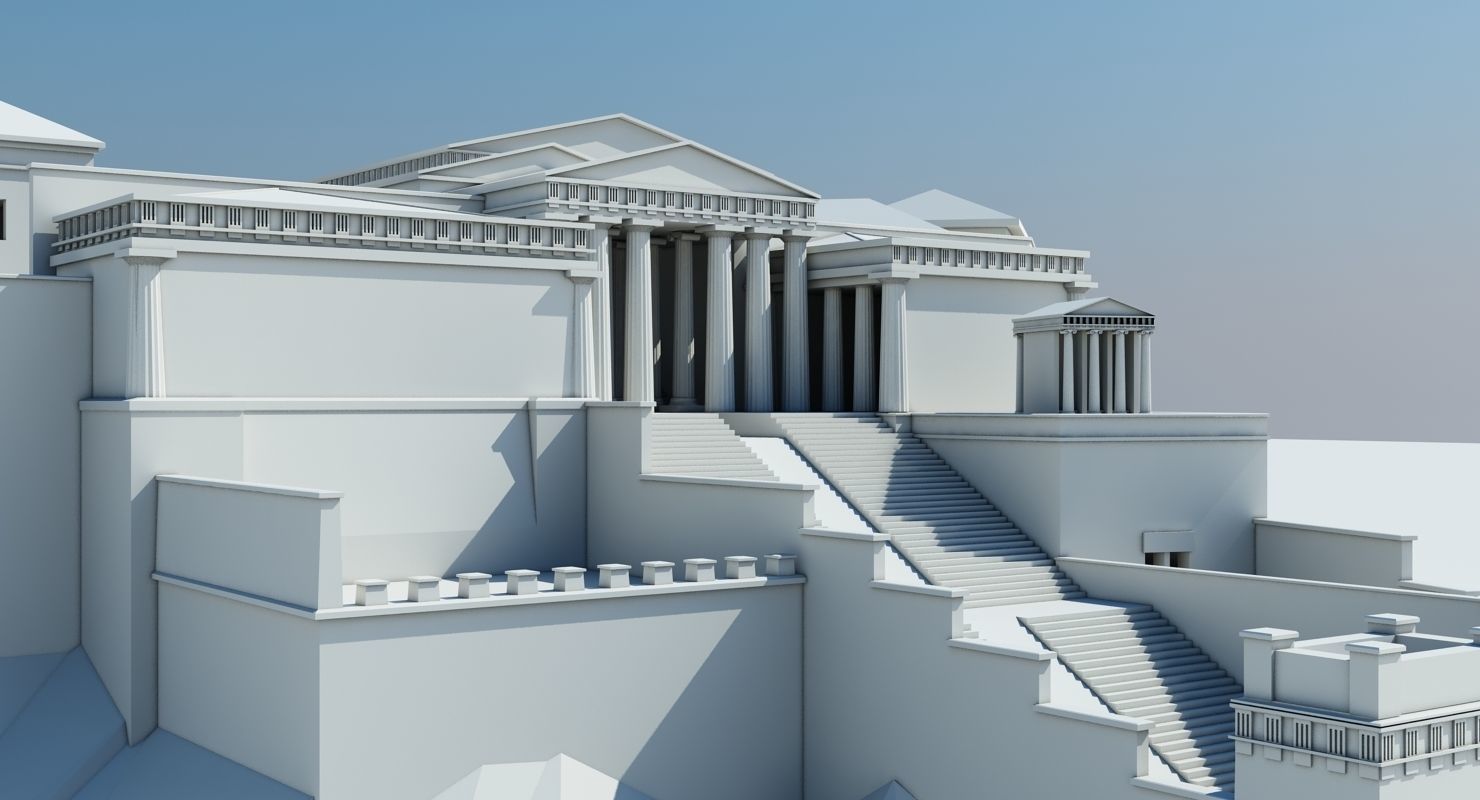 Acropolis 3D Model greek temple 3D model_3