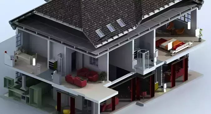 3d House Cuttout