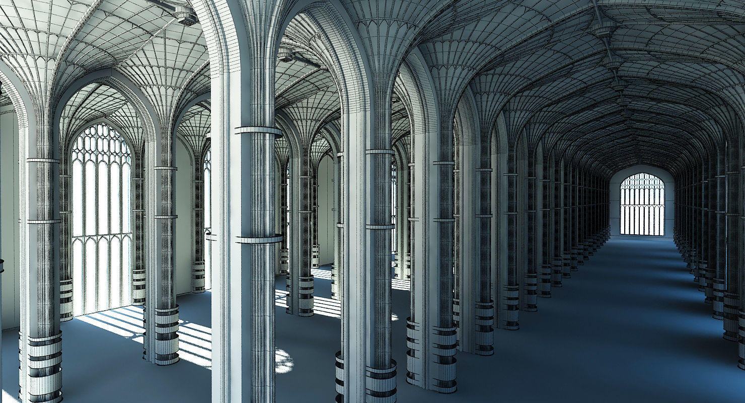 3D Classic Interior Scene 3D model_2