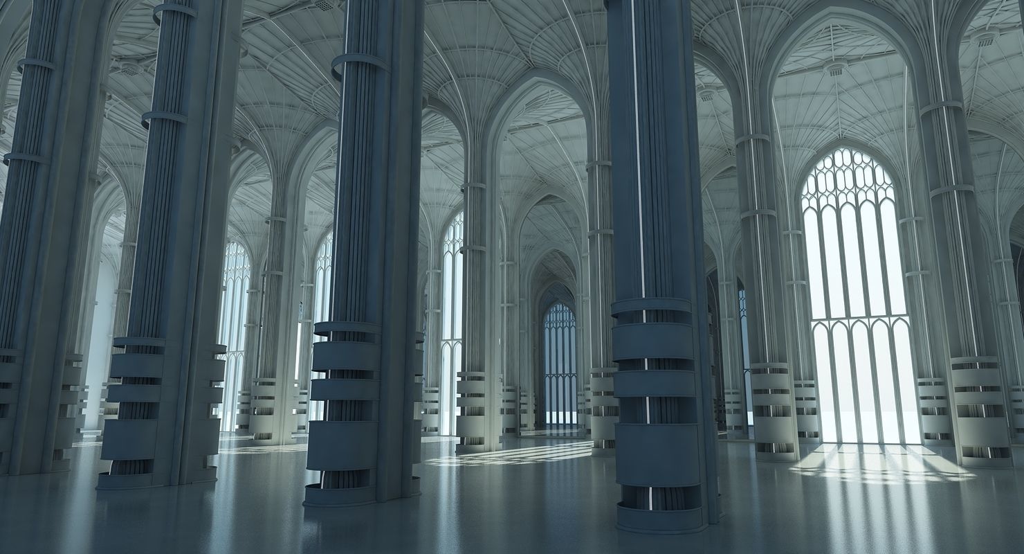 3D Classic Interior Scene 3D model_9