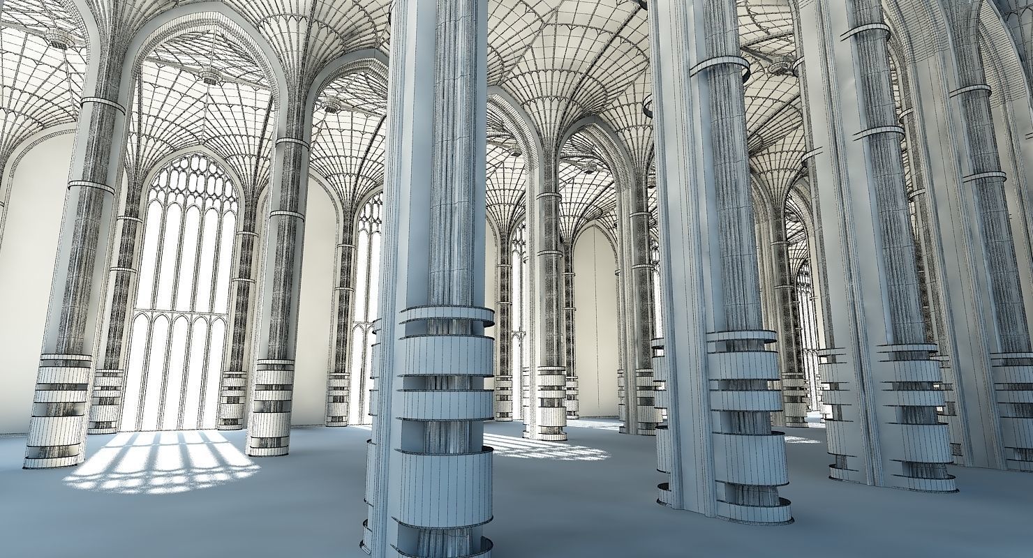 3D Classic Interior Scene 3D model_12