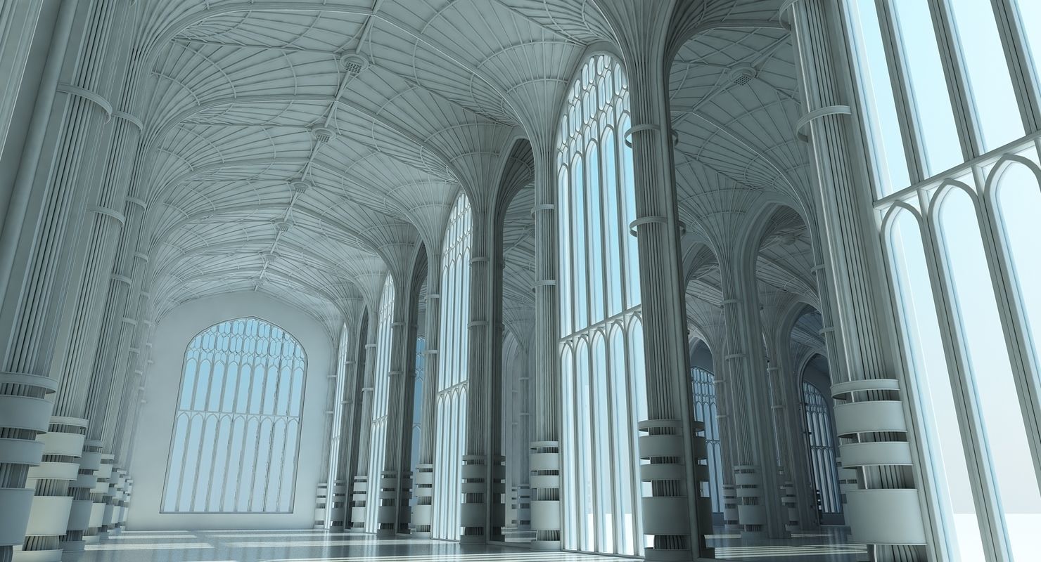 3D Classic Interior Scene 3D model_5
