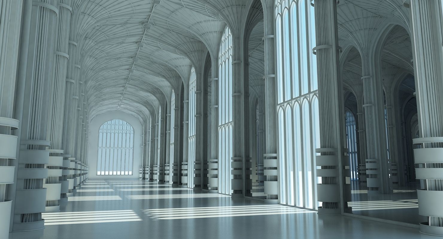 3D Classic Interior Scene 3D model_6