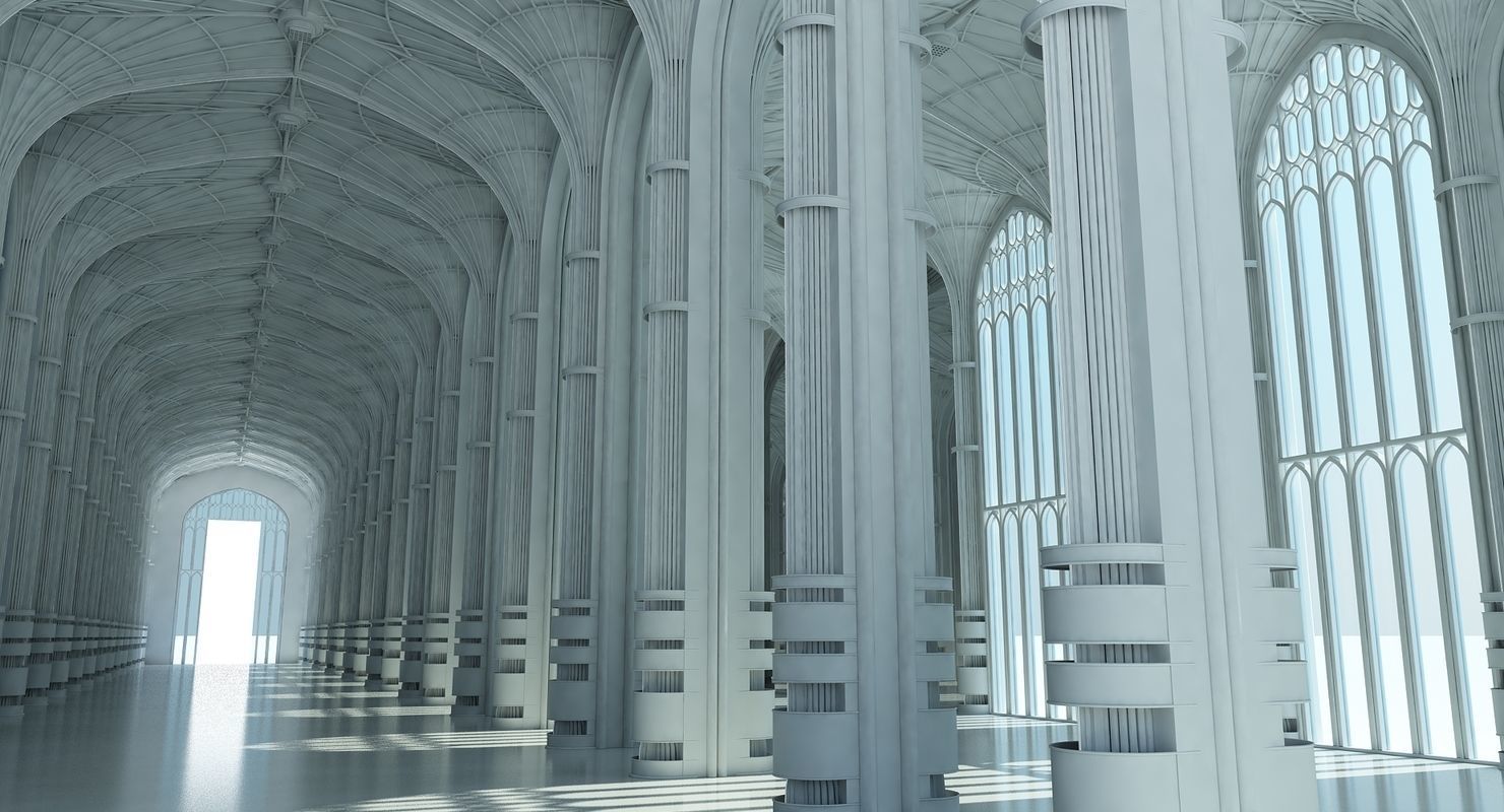 3D Classic Interior Scene 3D model_8