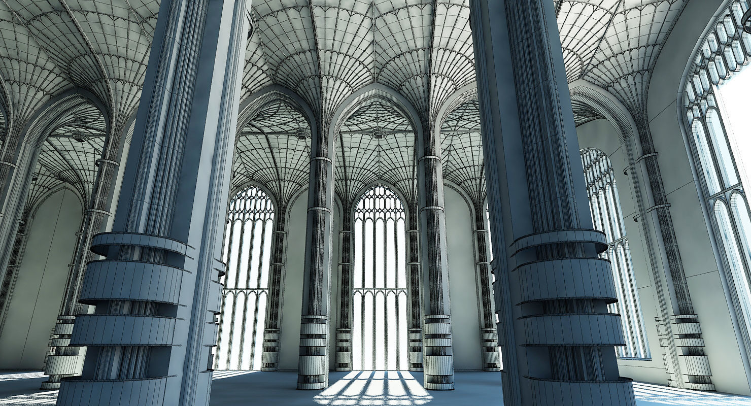 3D Classic Interior Scene 3D model_1