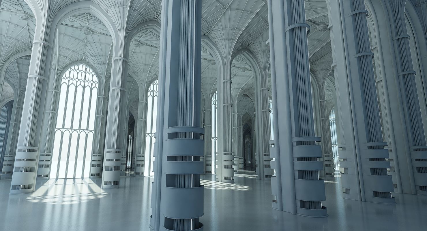 3D Classic Interior Scene 3D model_3