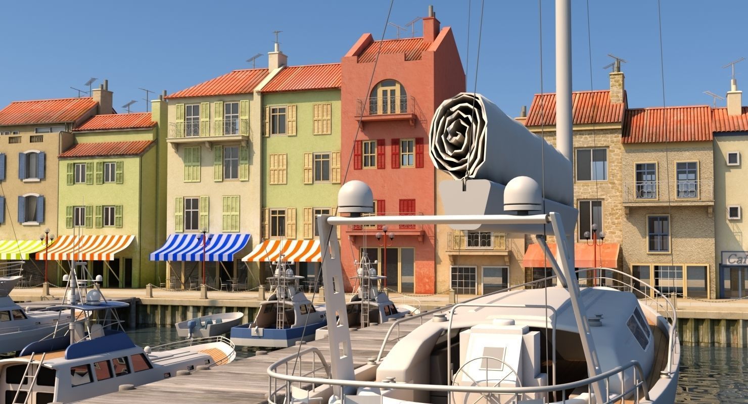 3d City Port 2 3D model_5