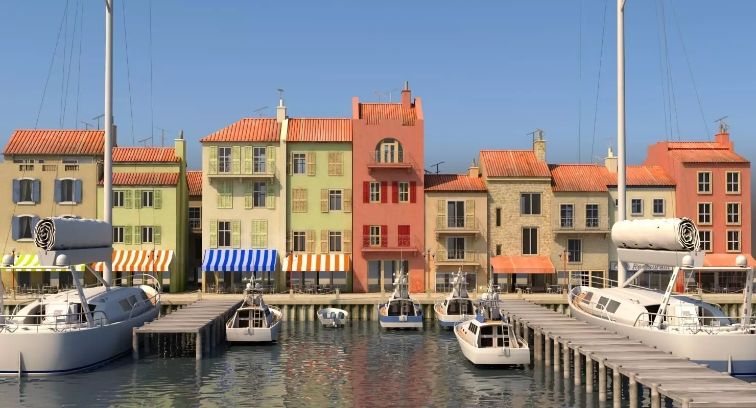 3d City Port 2 3D model_0