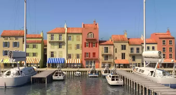 3d City Port 2 3D model