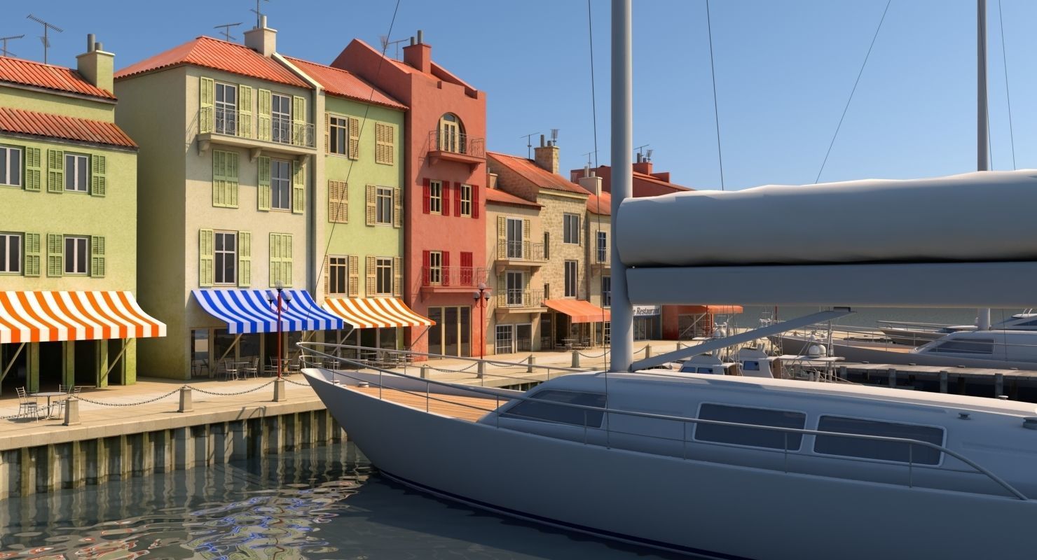 3d City Port 2 3D model_2