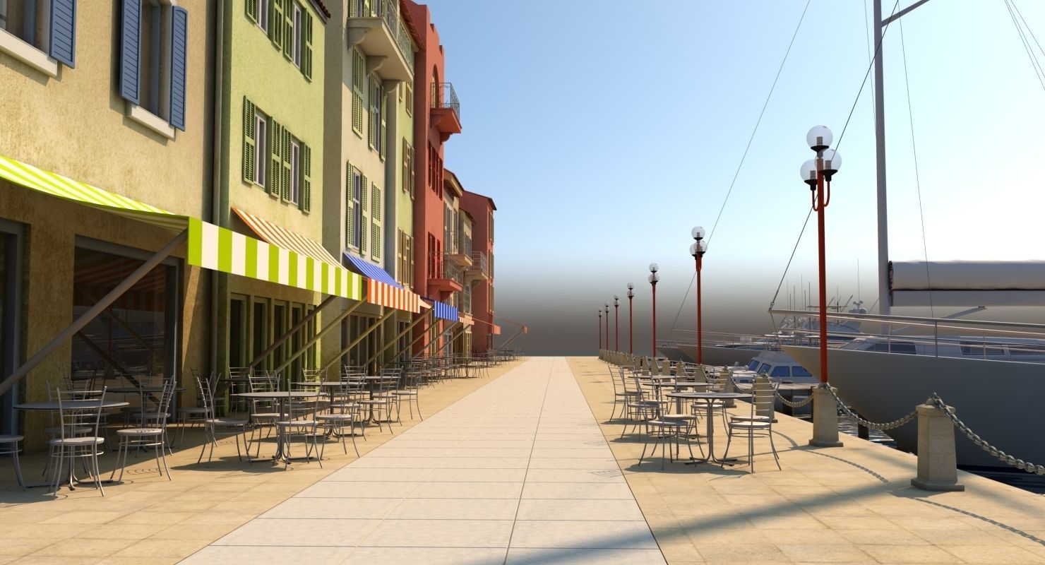 3d City Port 2 3D model_3