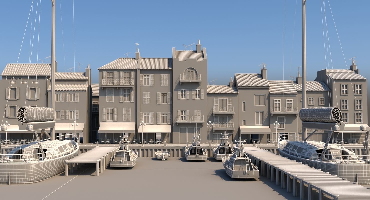 3d City Port 2 3D model_11