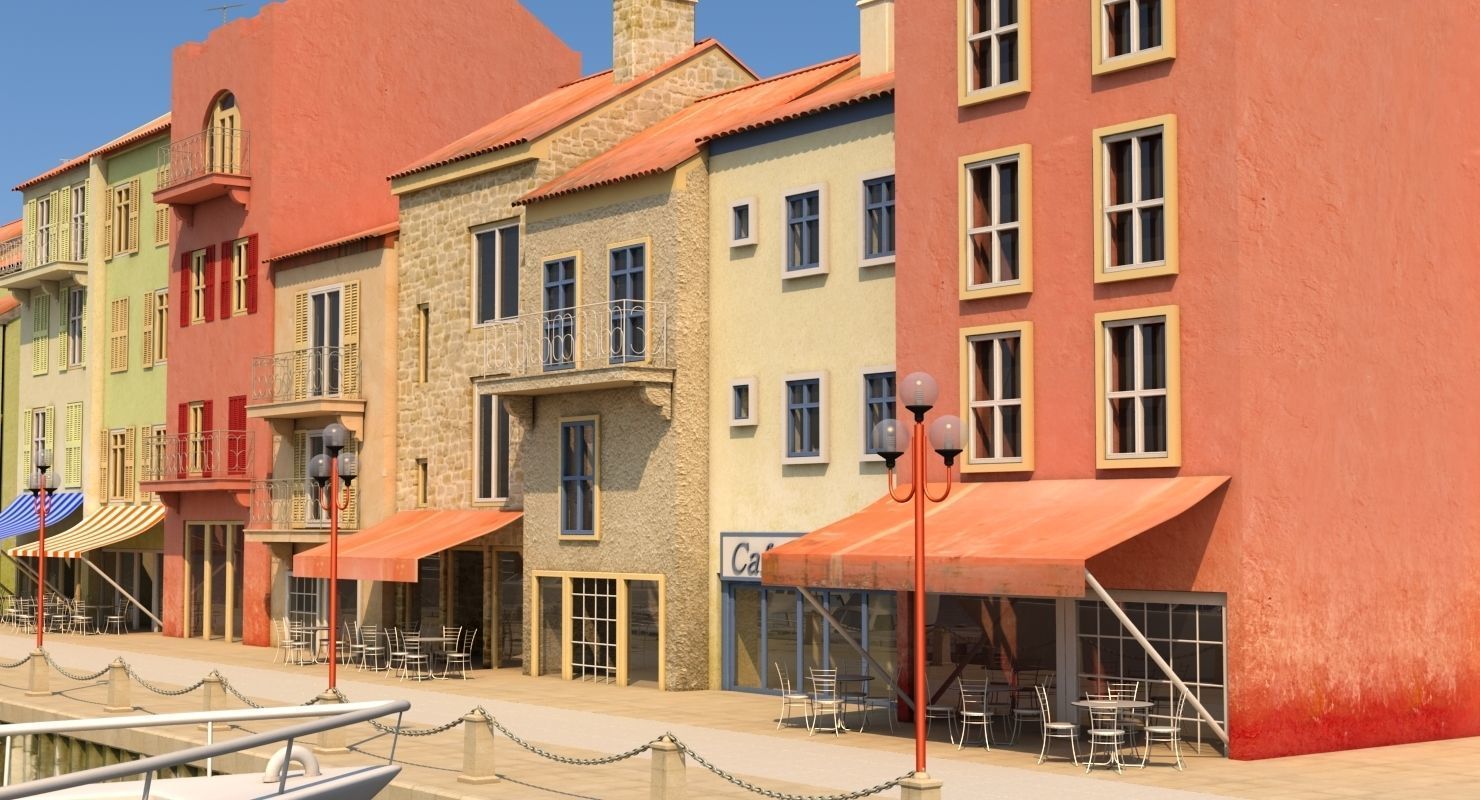 3d City Port 2 3D model_9