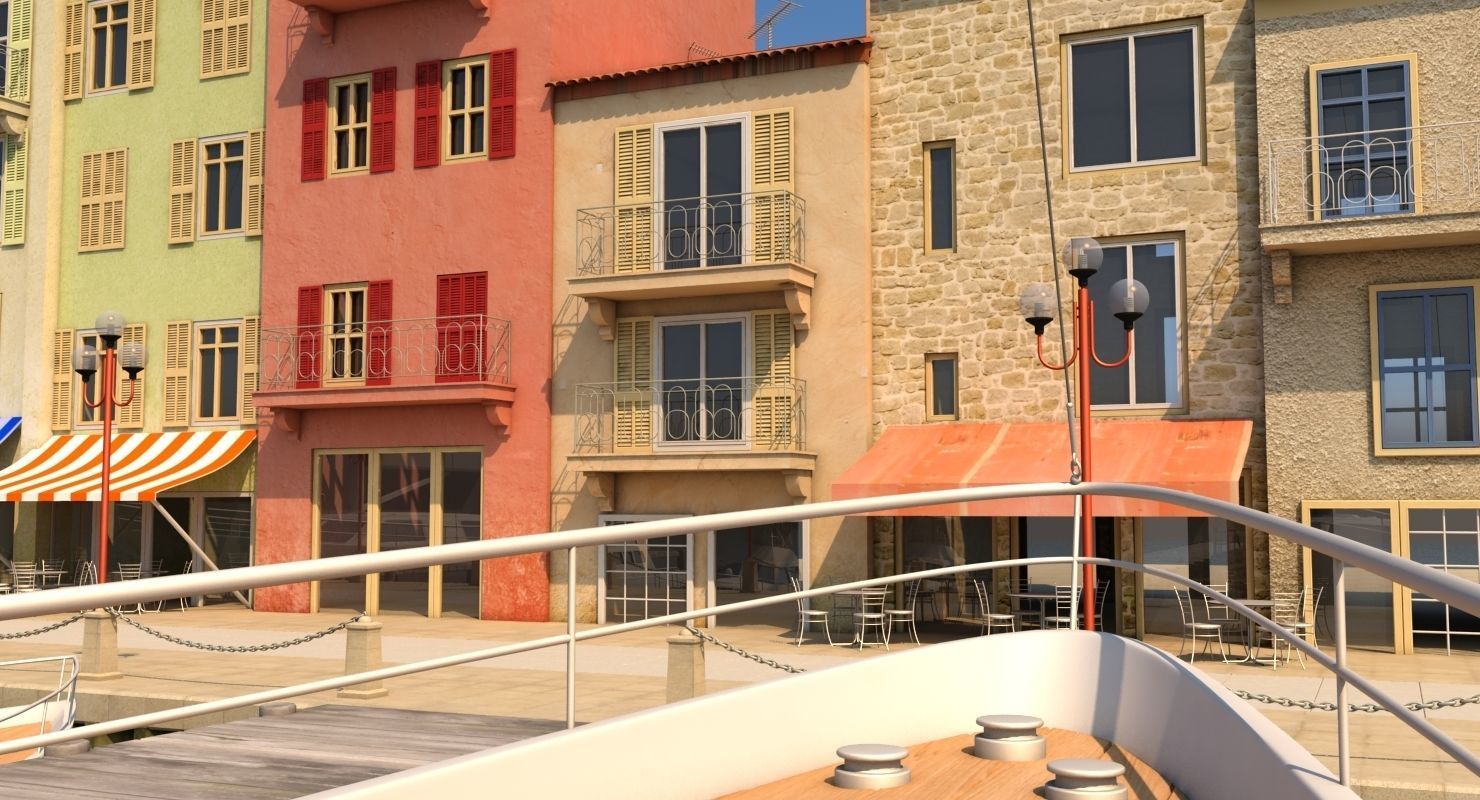 3d City Port 2 3D model_1