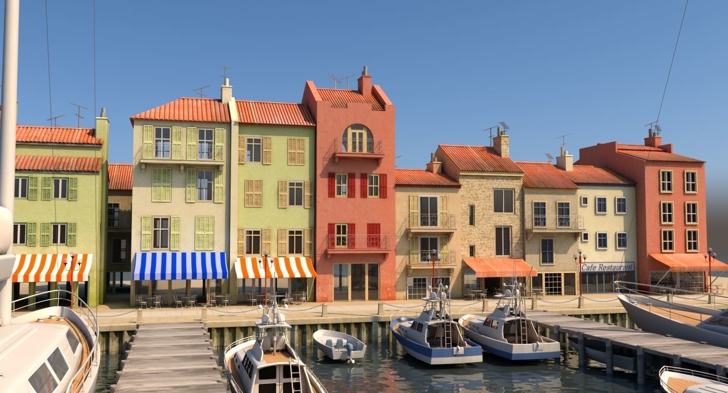 3d City Port 2 3D model_6