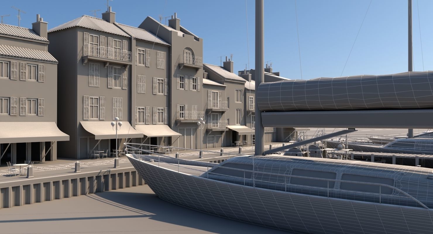 3d City Port 2 3D model_10