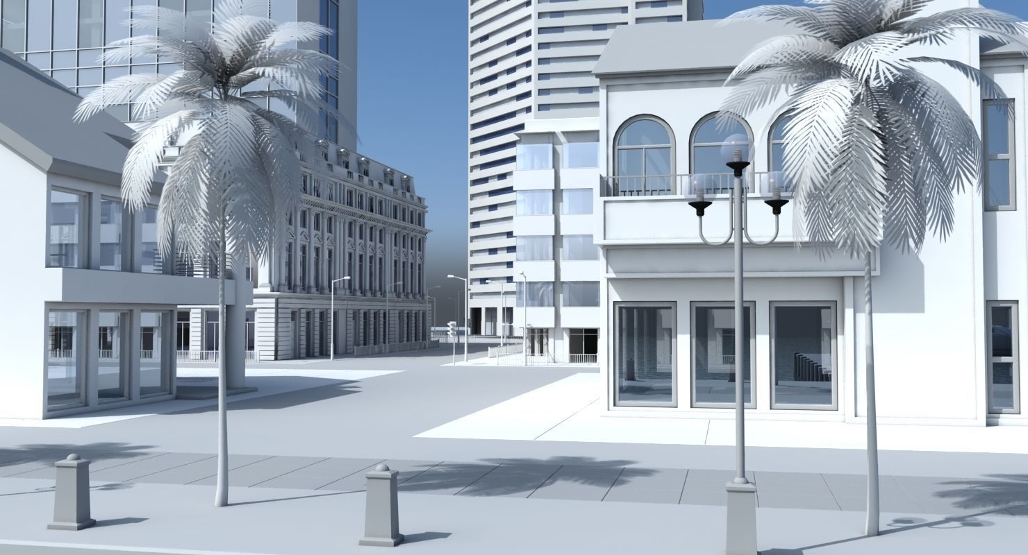 3d City Port 3D model_2