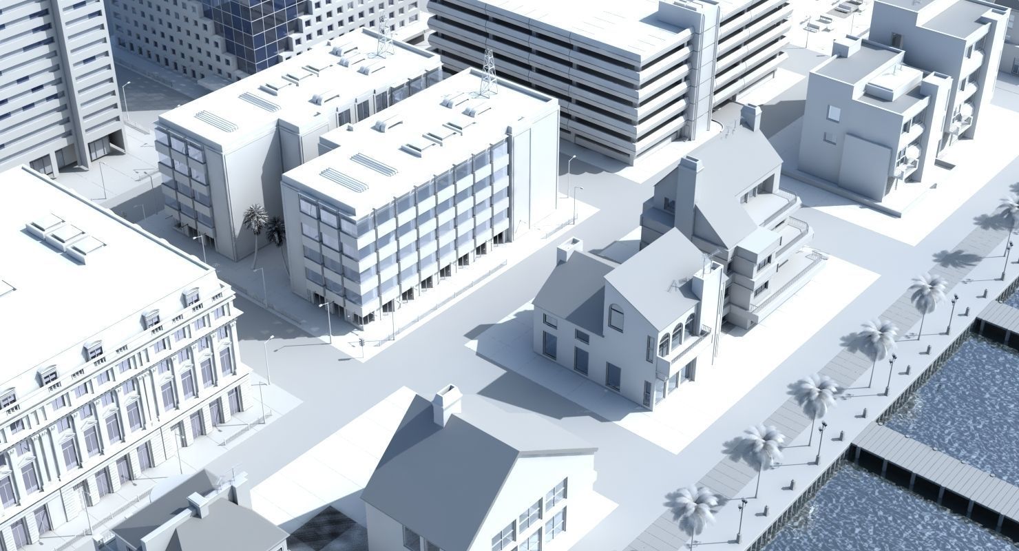 3d City Port 3D model_8