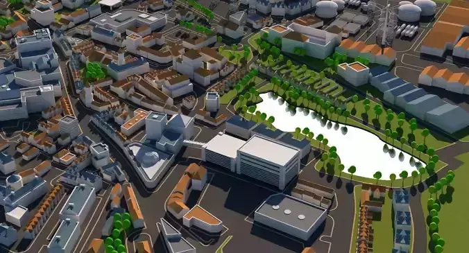 3D City Map 3D model