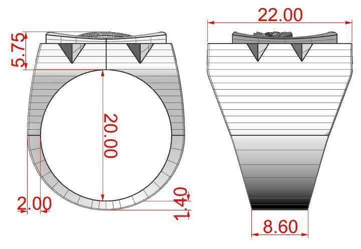Ring radiant delta 3D print model_8