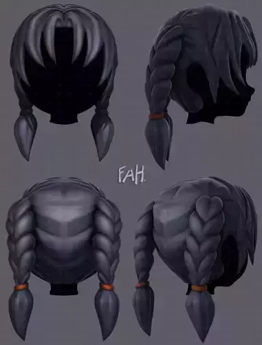 3D Hair style for girl V18