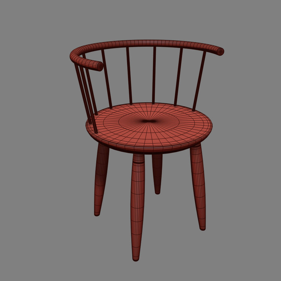Circle Chair 3D model_2