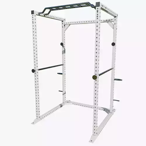 Low Poly Gym Squat Rack Machine  3D model