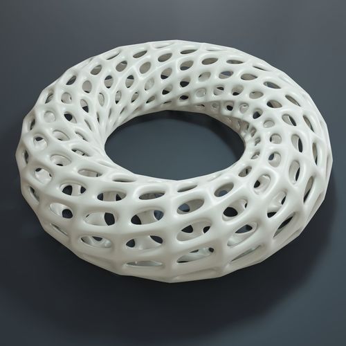 Torus with holes 3D print model