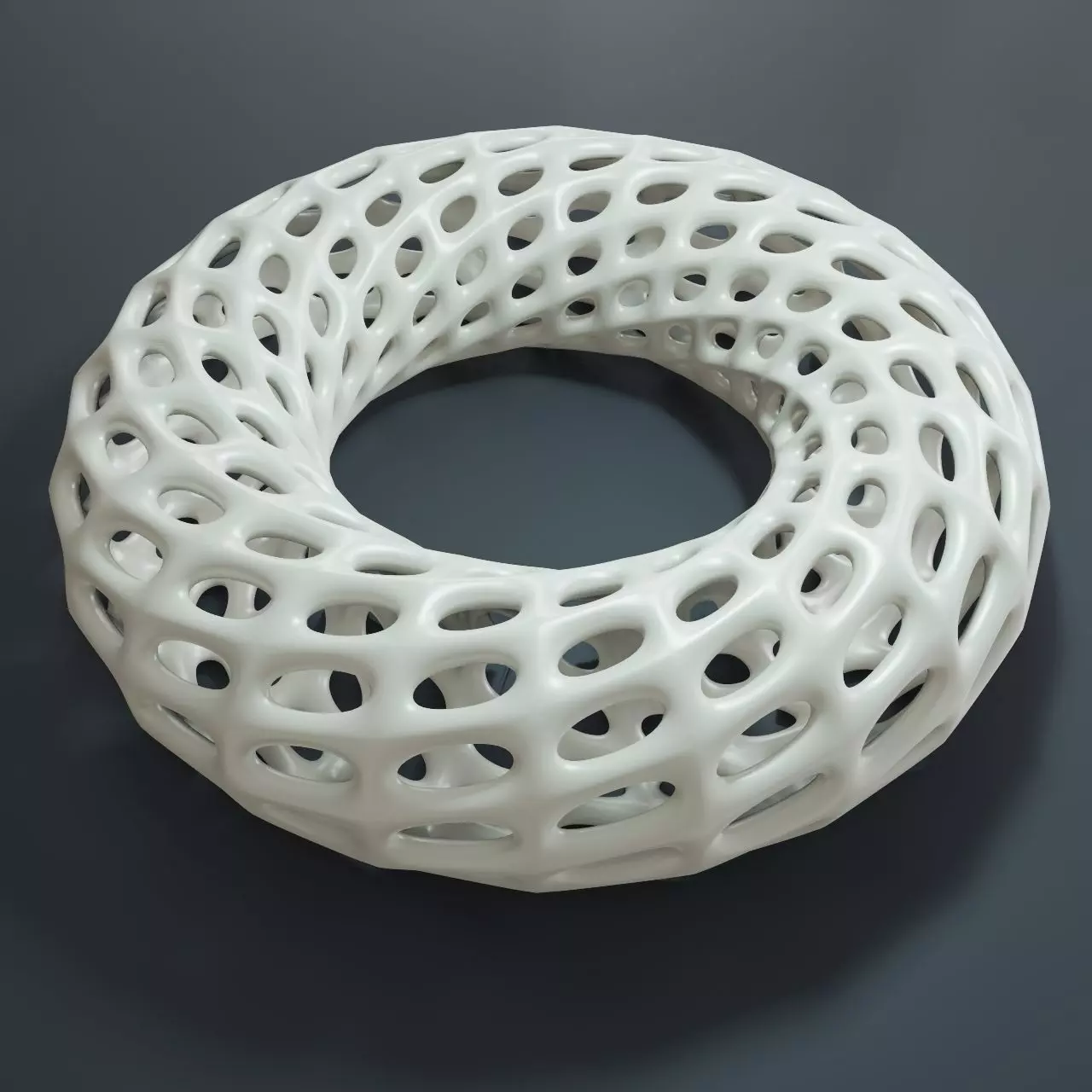 Torus with holes 3D print model_0